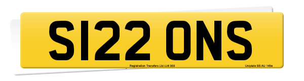 Registration number S122 ONS